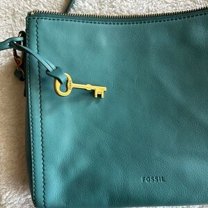 Turquoise Fossil Crossbody Bag